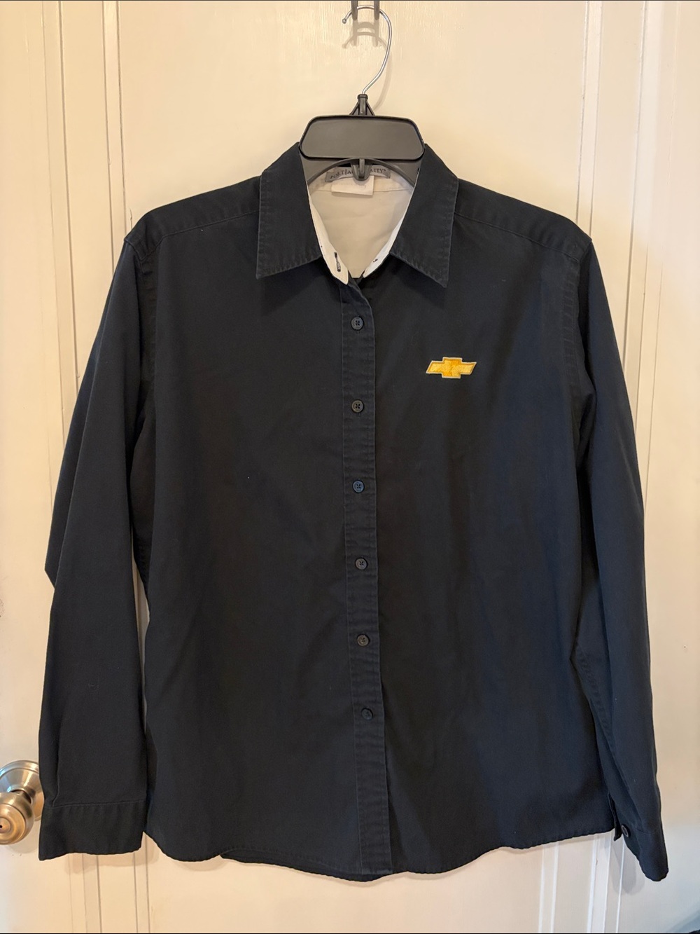 Port Authority Black Button-Down Shirt with Chevy Patch